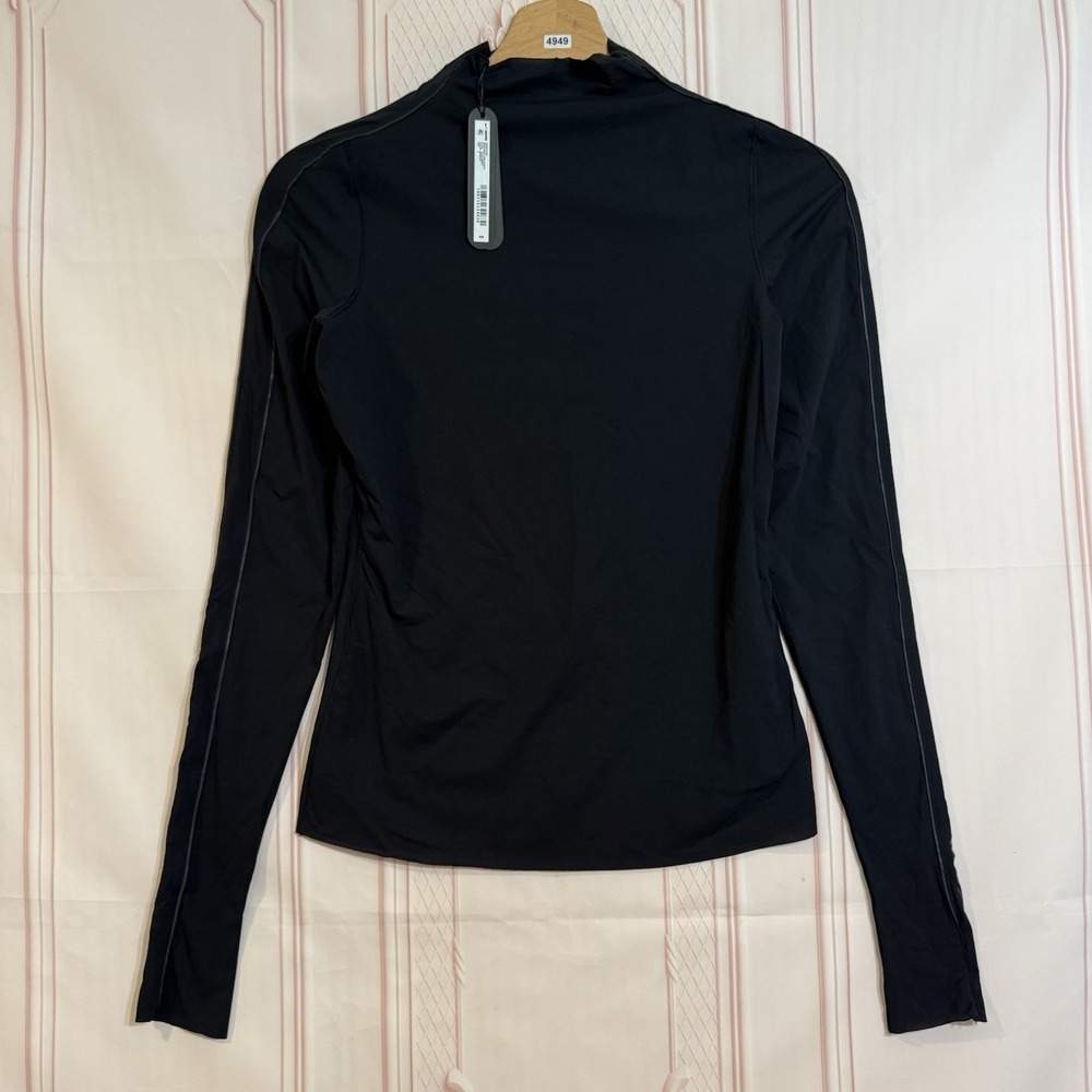 NikeSKIMS Weightless Mock Neck Long Sleeve Obsidian Black Sz S Lightweight NWT